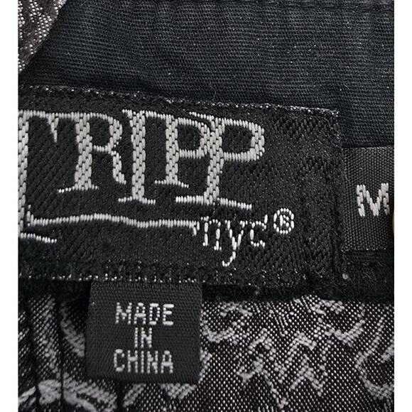 Tripp NYC Shirt Womens Medium Purple Black Tank Corset Skull Brocade - Picture 3 of 13